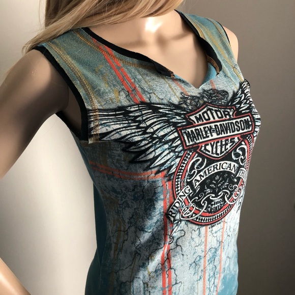 Hard Rock Cafe Tops - Harley-Davidson “Riding American Thunder” Tank Top